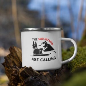 enamel-mug-white-12-oz-right-689e5b97afb21.jpg The Mountains Are Calling Enamel Mug