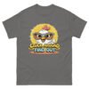 unisex-classic-tee-charcoal-front-68a4a4bebfc71.jpg Cluck Around Find Out Sunburst