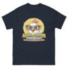 unisex-classic-tee-navy-front-68a4a4bea9109.jpg Cluck Around Find Out Sunburst