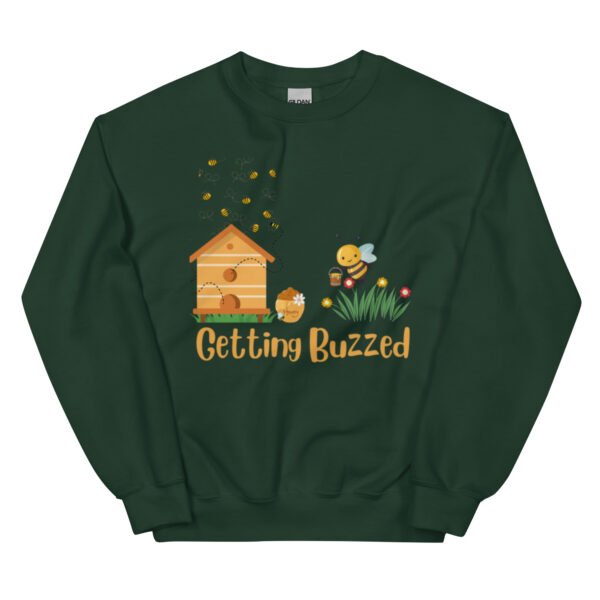 unisex-crew-neck-sweatshirt-forest-green-front-68911e9f3fc76.jpg Getting Buzzed Sweatshirts