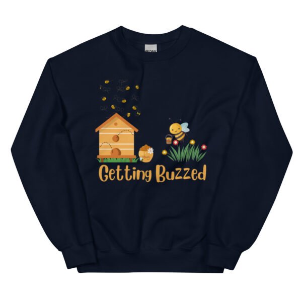 unisex-crew-neck-sweatshirt-navy-front-68911e9f365a6.jpg Getting Buzzed Sweatshirts