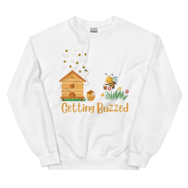 unisex-crew-neck-sweatshirt-white-front-68911e9f63c03.jpg Getting Buzzed Sweatshirts